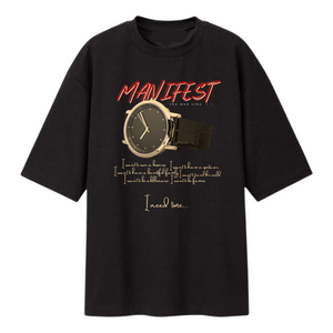 MANIFEST 6 - Oversized Shirt (Black)